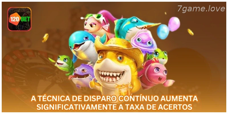 Uso do disparo contínuo no Rei da Pesca.