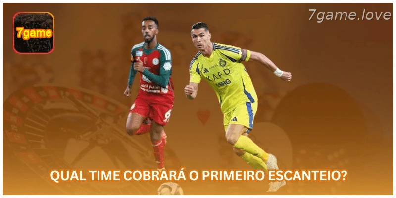 Qual time cobrará o primeiro escanteio?